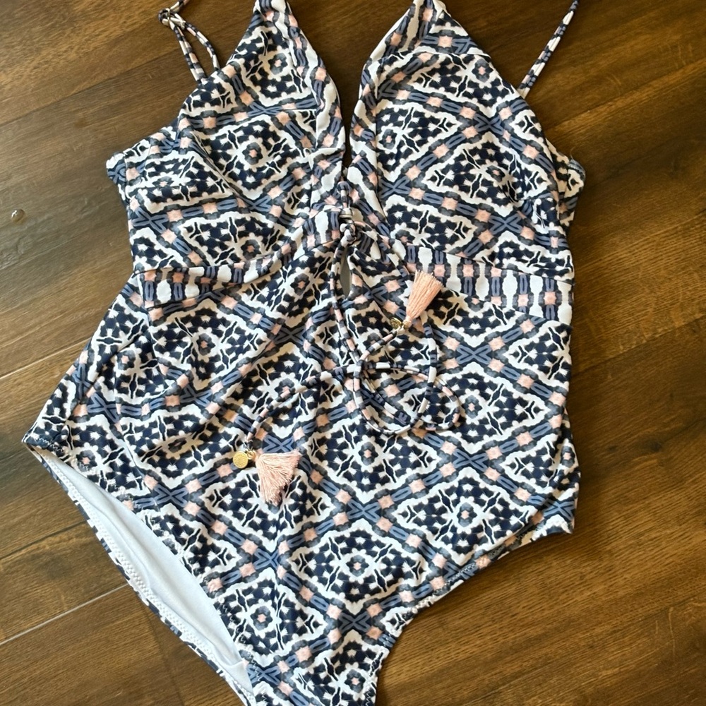 Geometric Patterned Swimsuit, Jessica Simpson